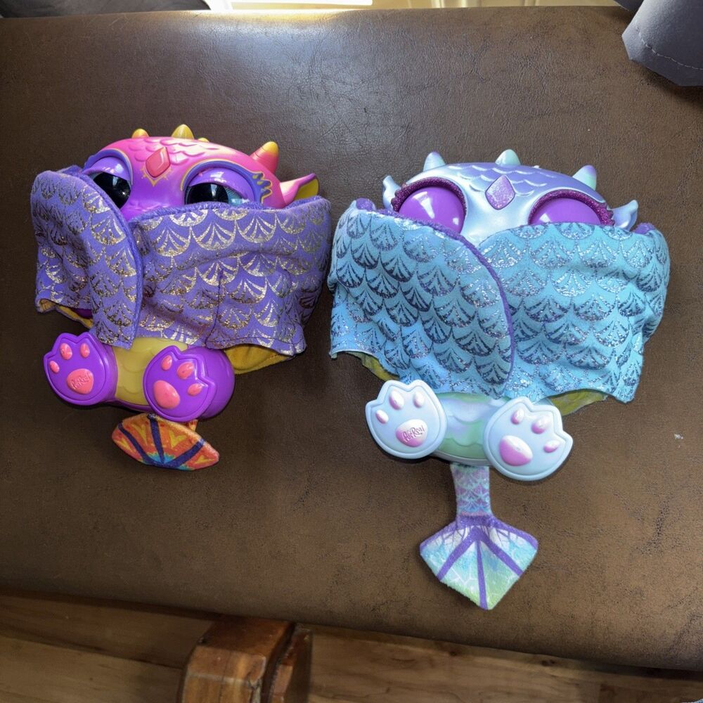 ULTRA RARE FurReal Mood Wings Snow Dragon TESTED & WORKING Lot Of 2 Toys